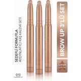 Flormar Aydınlatıcı Kaş Kalemi Brow Up 3'lü Set- Champagne