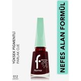 Flormar Breathing Color Yüksek Pigmentli & Parlak Bitişli Nefes Alan Oje (012 Burgundy) 8682536032636 - BORDO