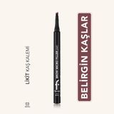 Flormar Brow Micro Filler Tarak Uçlu Doğal Bitişli Kaş Kalemi 04 Deep Brown