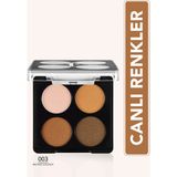 Flormar Color Palette Çok Renkli İnce Yapılı & Mat Bitişli 4'lü Göz Farı Paleti Uzun Süre Kalıcı