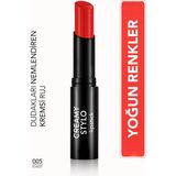 Flormar Creamy Stylo Yarı Parlak Bitişli Kremsi Ruj (05 Scarlet) Kırmızı Renk 8682536013659 Kalıcı Etki