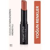 Flormar Creamy Stylo Yarı Parlak Bitişli Şeftali Renkli Kremsi Ruj 8682536013611 Kalıcı Etki