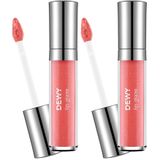 Flormar Dewy Lip Glaze Parlak & Dolgun Görünüm Veren Yapışmayan Dudak Parlatıcısı 024 CORAL (2 paketi)