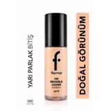 Flormar Doğal Bitişli Fondöten (PEMBE ALT TON) - Invisible Cover Hd Fdt. - 040 Light Ivory - 8682536059039