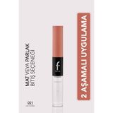 Flormar Duoglam Yüksek Pigmentli Kremsi Likit Ruj & Ultra Kalıcı Dudak Parlatıcısı 001 Day To Nıght