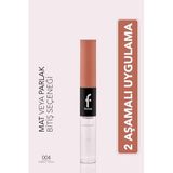 Flormar Duoglam Yüksek Pigmentli Kremsi Likit Ruj & Ultra Kalıcı Dudak Parlatıcısı 004 Perfect Touch