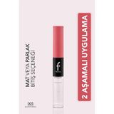 Flormar Duoglam Yüksek Pigmentli Kremsi Likit Ruj & Ultra Kalıcı Dudak Parlatıcısı - 005 Believe in Magic - PEMBE