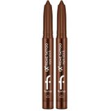 Flormar Extreme Tattoo Mat Asansörlü Kalemtıraşlı Jel Göz Kalemi & Far Stick - 004 Mocha (2 paketi)