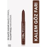Flormar Extreme Tattoo Mat & Işıltılı Asansörlü Kalemtıraşlı Jel Göz Kalemi & Far Stick - 003 Cocoa - KAHVERENGİ