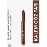 Flormar Extreme Tattoo Mat & Işıltılı Asansörlü Kalemtıraşlı Jel Göz Kalemi & Far Stick - 004 Mocha - KAHVERENGİ