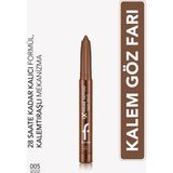Flormar Extreme Tattoo Mat & Işıltılı Asansörlü Kalemtıraşlı Jel Göz Kalemi & Far Stick - 005 Bronze - KAHVERENGİ