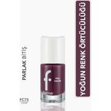 Flormar Flormar-Yüksek Pigmentli ve Uzun Süre Kalıcı Full Color Parlak Oje (FC73 Koyu Mor) 8690604593231 - 00