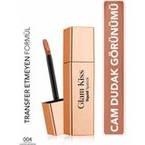 Flormar Glam Kiss Yüksek Pigmentli & Nemlendirici Cam Dudak Görünümlü Parlak Bitişli Ruj - 004 Cocoa Whisper - KAHVERENGİ