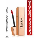 Flormar Glam Kiss Yüksek Pigmentli & Nemlendirici Cam Dudak Görünümlü Parlak Bitişli Ruj - 008 Scarlet Heat - KIRMIZI