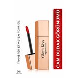 Flormar Glam Kiss Yüksek Pigmentli & Nemlendirici Cam Dudak Görünümlü Parlak Bitişli Ruj 008 Scarlet Heat