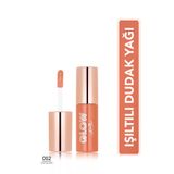 Flormar Glow Lip Oil Nemlendirici Etkili & Işıltılı Bitişli Renkli Dudak Yağı - 002 COCOA KISS