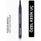 Flormar Grafik Göz Kalemi Kesik Uçlu Siyah 001 Black- 8690604478507 Uzun Süre Kalıcı ve Suya Dayanıklı