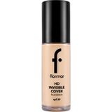 Flormar HD Invisible Cover Fondöten SPF30 Yarı Parlak Bitişli Pürüzsüz Görünüm Sunar