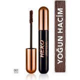 Flormar Hero Volume & Curl Yoğun Hacim Veren Nemlendirici Etkili Kahverengi Maskara - 001 Brown
