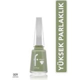 Flormar Higloss Uzun Süre Parlaklık Sunan Işıltılı Bitişli Yüksek Performanslı Oje - 009 Olive Leaf - YEŞİL