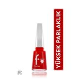 Flormar Higloss Uzun Süre Parlaklık Sunan Yüksek Performanslı Işıltılı Bitişli Oje - 007 Fire Ruby - 8682536119702