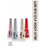 Flormar Jelly Look 4'lü Jel Görünümlü Oje Seti