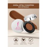 Flormar K-Spirit Cover Up Yüksek Kapatıcı Uzun Süre Kalıcı Doğal Bitişli Cushion Fondöten - 008 Espresso - KAHVERENGİ
