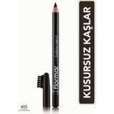 Flormar Kapağı Fırçalı Kaş Kalemi Kahve 405 Bitter Brown Günlük Kullanım İçin Pratik Makyaj 8690604278701