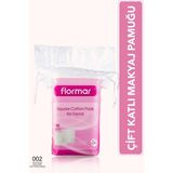 Flormar Kare Disk Makyaj Temizleme Pamuğu 50 Adet – %100 Pamuk, Yumuşak ve Hassas Cilt Dostu, Alkol İçermez