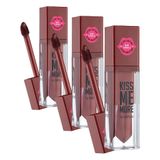 Flormar Kiss Me More Yoğun Pigmentli Besleyici ve Nemlendirici Kalıcı Mat Likit Ruj No. 010 - Choco - 8682536040815 (3 paketi)