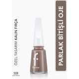 Flormar Klasik Parlak Bitişli Yüksek Pigmentli Oje 508 Minky Brown 11 ml Uzun Süreli Etki