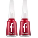 Flormar Klasik Parlak Bitişli Yüksek Pigmentli Oje Nail Enamel 048 Fiery Red New (2 paketi)