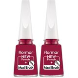Flormar Klasik Parlak Bitişli Yüksek Pigmentli Oje Nail Enamel 075 Baroque Bordeaux New (2 paketi)