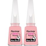 Flormar Klasik Parlak Bitişli Yüksek Pigmentli Oje Nail Enamel 077 Light Pink New (2 paketi)