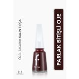 Flormar Klasik Parlak Bitişli Yüksek Pigmentli Oje - Nail Enamel- 311 Purple Scarlet New- 8682536035866