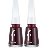Flormar Klasik Parlak Bitişli Yüksek Pigmentli Oje Nail Enamel 352 Blackstar Red New (2 paketi)