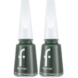 Flormar Klasik Parlak Bitişli Yüksek Pigmentli Oje Nail Enamel 453 Khaki Green New (2 paketi)
