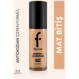 Flormar Mat Birişli E Vitamini İçeren Fondöten - Mat Touch Foundation - 313 Medium Beige - 8682536057707