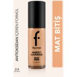 Flormar Mat Birişli E Vitamini İçeren Fondöten - Mat Touch Foundation - 314 Light Beige - 8682536057721