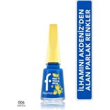Flormar Mediterranean Yüksek Pigmentli & Parlak Bitişli Oje - 006 Mare Blue - LACİVERT