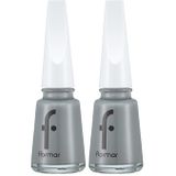 Flormar Nail Enamel 2 Adet 458 Princess Castle Klasik Parlak Bitişli Yüksek Pigmentli Oje