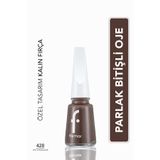 Flormar Nail Enamel 428 Hot Chocolate Klasik Parlak Bitişli Yüksek Pigmentli Oje