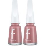 Flormar Nail Enamel 502 Slow Dancing 2'li Klasik Parlak Bitişli Yüksek Pigmentli Oje