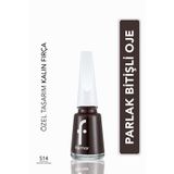 Flormar Nail Enamel 514 Bitter Cocoa Klasik Parlak Bitişli Yüksek Pigmentli Oje