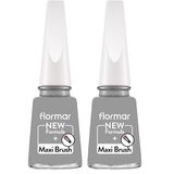 Flormar Nail Enamel Yüksek Pigmentli ve Parlak Bitişli Oje Fne 417 Steel Gray (2 paketi)
