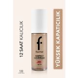 Flormar Perfect Coverage 133 Classic Beige Yoğun Kapatıcı Su Bazlı Fondöten