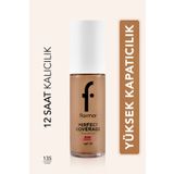 Flormar Perfect Coverage 135 Hazel Yoğun Kapatıcı Su Bazlı Fondöten