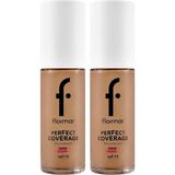 Flormar Perfect Coverage 135 Hazel Yüksek Pigmentli & Yarı Parlak Bitişli SPF15 2 Paket Fondöten