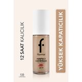 Flormar Perfect Coverage Yoğun Kapatıcı Su Bazlı Fondöten (Sıcak Alt Ton) -133 Classic Beige -8682536070591 - BEJ3