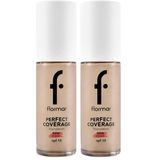 Flormar Perfect Coverage Yüksek Pigmentli & Yarı Parlak Bitişli SPF15 Fondöten 131 WARM NUDE (2 paketi)